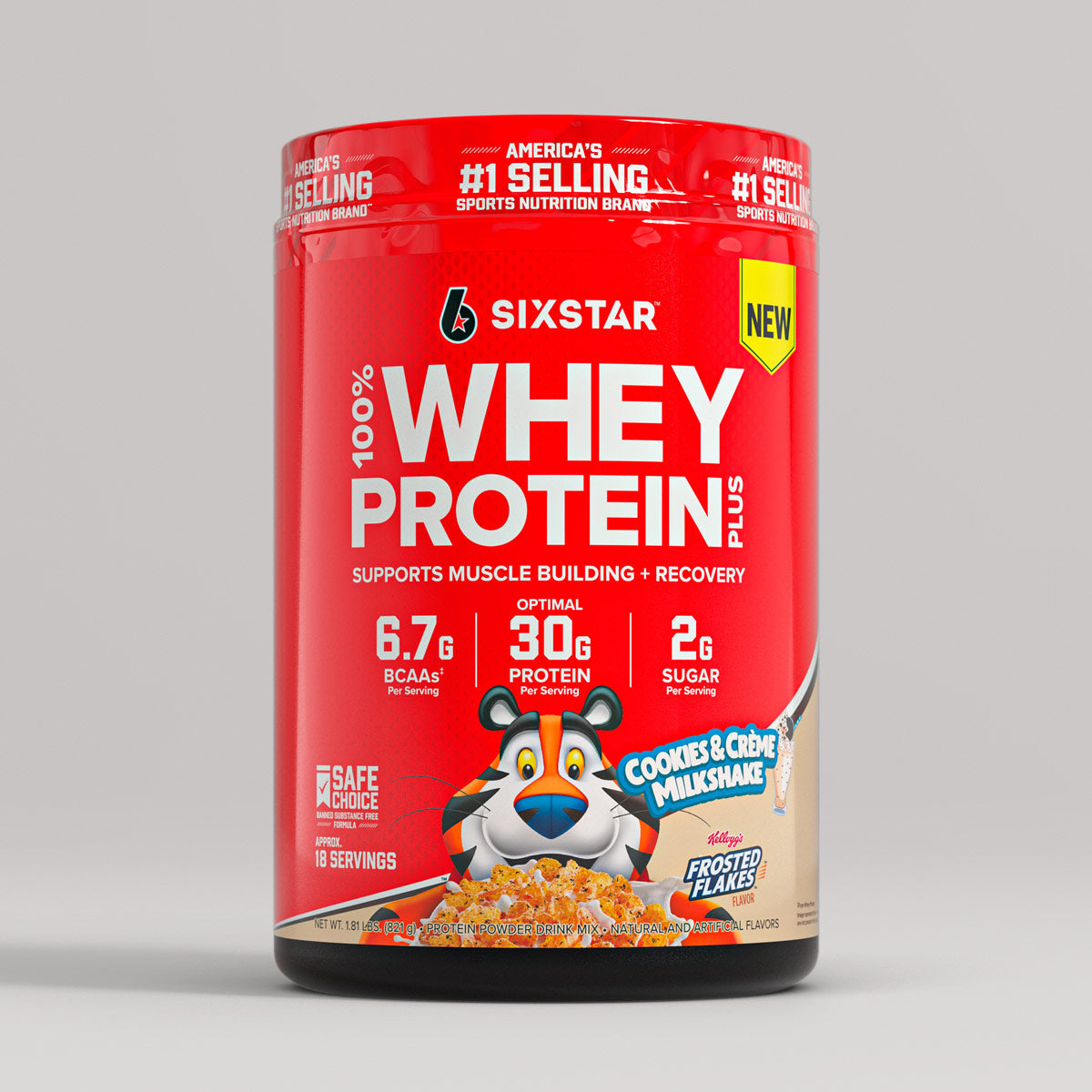 100% Whey Protein Plus Kellogg's Frosted Flakes Cookies & Cream Milkshake