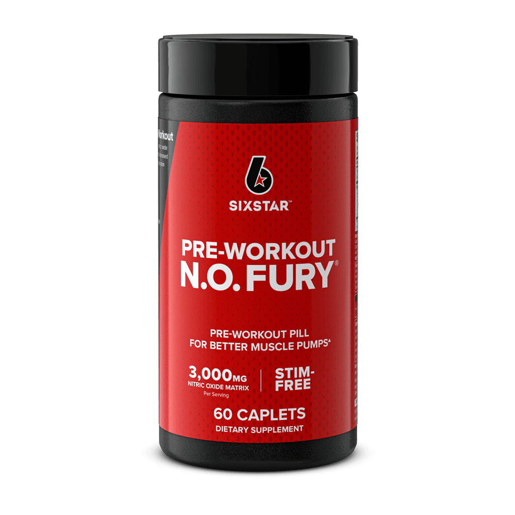 N.O. Fury NonStim Pre Workout [60 Capsules] SIXSTAR